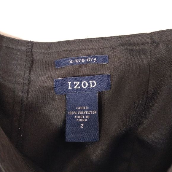 IZOD Woman's Chic Preppy Black Skort Skirt Size 2 - Picture 6 of 7